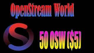 Криптовалюта бесплатно. Раздача токенов OSW в OpenStream World  Airdrop