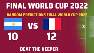 ARGENTINA VS FRANCE FINAL FIFA WORLD CUP QATAR 2022 || MARBLE BEAT THE KEEPER PREDICTIONS