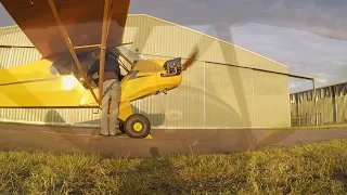 How to: Hand-starting a Piper J3 Cub