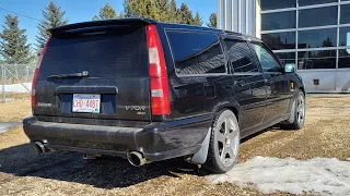 1999 Volvo V70R Custom 3" Dual outlet exhaust system on the cheap!