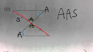 Using SSS, SAS, ASA, AAS, and HL to prove two triangles are congruent