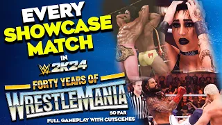 WWE 2K24: All SHOWCASE Matches so far! (Full Gameplay & Cutscenes)