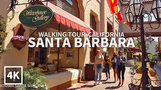 [Full Version] Walking Santa Barbara - Downtown and Stearns Wharf, California, USA, Travel, 4K UHD