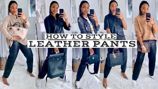 HOW TO STYLE LEATHER PANTS /STYLING LEATHER PANTS / MASSIMO DUTTI.