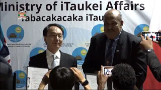 Fiji's Minister for iTaukei Affairs at the Signing of Grant Agreement between Japan and CATD