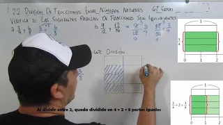 2.2 DIVISION DE FRACCIONES ENTRE NUMEROS NATURALES 6º GRADO