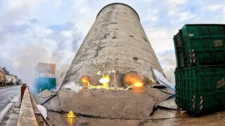 Explosive Silo Demolition | Blasting of a 130-feet corn silo tower