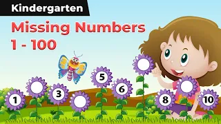 Missing Numbers 1 to 100 | What Number Is Missing? | Kindergarten