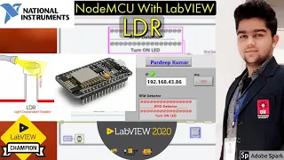 LabVIEW with NodeMCU | Tutorial :- 6 LDR Reading Wifi using TCP/IP Protocol | LabVIEW