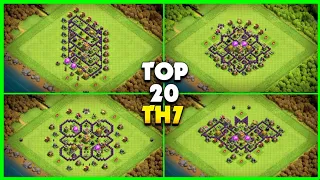 New Best Th7 base link War/Farming Base (Top20) With Link in Clash of Clans - th7 war base 2021