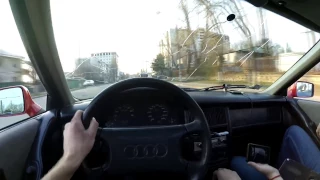 Audi 80 B3 езда от первого лица. First-person driving Audi 80 B3