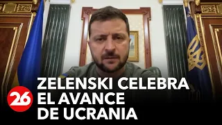 Zelenski celebra el avance de Ucrania