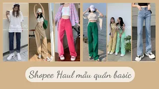 [ Shopee Haul] #3. Tổng hợp review quần jeans và kaki hack dáng| Shopee Haul basic Jeans and Pants