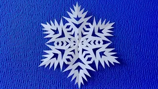 Как красиво вырезать снежинку из бумаги.Снежинка из бумаги просто. Paper Snowflake. #Снежинки