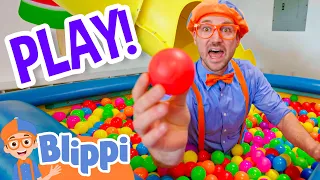 Indoor Playground Colors with Blippi! | Learning and Play Time | Educational Videos For Kids