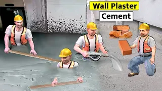 Cement Wall Plaster Mistri Ka Wall Construction Hindi Kahani Hindi Moral Stories Funny Comedy Video