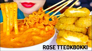 ASMR CREAMY ROSE TTEOKBOKKI, SPICY RICE CAKES, FRIED JALAPENO CREAM CHEESE POPPERS, FANTA| 咀嚼音 | 먹방