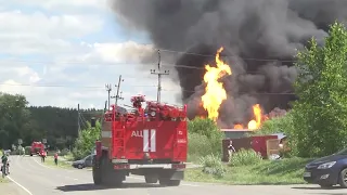 NO COMMENT. Пожар на газовой заправке.