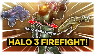 this MOD adds HALO WARS units to HALO 3 FIREFIGHT! (Ultimate Firefight Sandtrap)😲