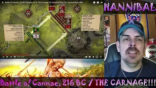 Battle of Cannae, 216 BC (Chapter 3) ⚔️ THE CARNAGE!!!!! ⚔️ Hannibal REACTION