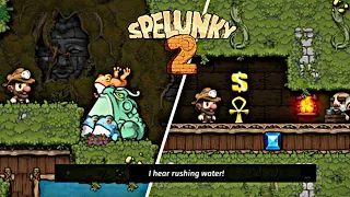 Spelunky 1's Blackmarket + Jungle Level Feelings and Old Monsters Remade in Spelunky 2