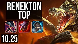 RENEKTON vs MALPHITE (TOP) | 6/0/3, 66% winrate, 300+ games, Dominating | KR Master | v10.25