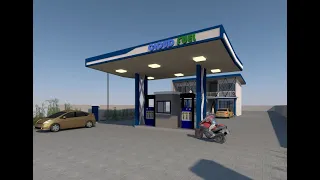 Our small gas station, preparation and construction.