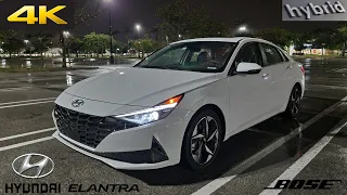 2023 Hyundai Elantra Limited Hybrid - POV Rainy Night Drive 4K (Binaural Audio) Bose Sound System