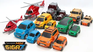 Tobot GiGa Seven Mini vs DX 7 Vehicles Transformation