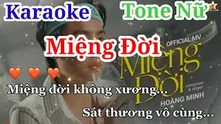 [ Karaoke ] Miệng Đời - Hoàng Minh ( Beat chuẩn Tone Nữ )