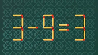 Matchstick Puzzle 20 second challenge Move 1 Stick To Make Equation Correct