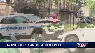 Customers still without power after a NOPD car hits utility pole