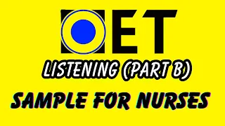 Oet listening part B sample for nurses | OET 2.0 Online Classroom