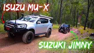 MODIFIED Isuzu Mu-x VS STOCK Suzuki Jimny Off-Road Challenge || 4WD Overland Touring Adventure Trip