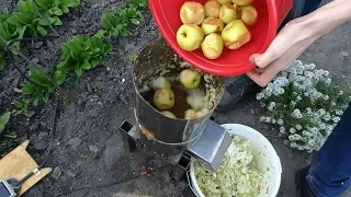 Making Apple Cider with Diy Apple Grinder and Press