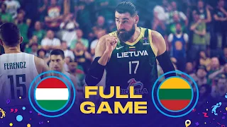 Hungary v Lithuania | Full Basketball Game | FIBA EuroBasket 2022