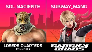 Cap City Chaos Tekken 7 Losers Quarters - Sol Naciente (King) vs Subway_Wang (Leo)