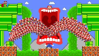 Mario Big Mouth and 9999 Tiny Mario March Madness | The Super Mario Bros. Movie  Game Animation