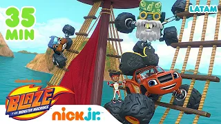 35 minutos de las CARRERAS MÁS GRANDES! | Blaze y los Monster Machines