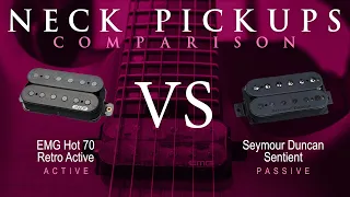 EMG HOT 70 RETRO ACTIVE vs Seymour Duncan SENTIENT - Neck Pickup Guitar Tone Comparison Demo