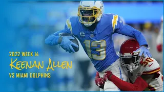 Keenan Allen WR Los Angeles Chargers | Every Target and Catch | 2022 Week 14 vs Miami Dolphins