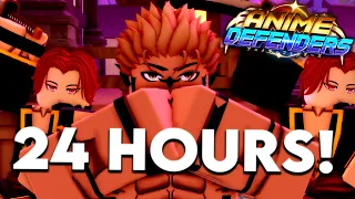 I Played Anime Defenders For 24 Hours & BECAME Insanely Strong!