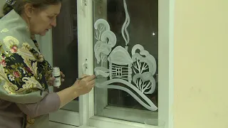 Мастер-класс новогодней росписи по стеклу