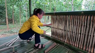 How To Build Bamboo House In Forest With Girl, Make Bamboo House To Survival In the Forest - Ep.2
