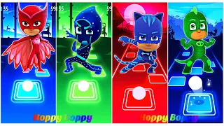 PJ Masks: CatBoy 🆚 Gekko 🆚 Owlette 🆚 Night Ninja 🎶 Tiles Hop EDM Rush