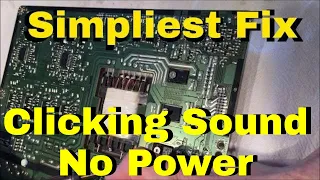 samsung tv clicking sound no power how to repair diy easy fix when capacitors are good