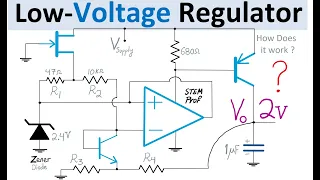 Low Voltage Regulator Circuit Design with Op Amp, Zener Diode, JFET, BJT Transistors