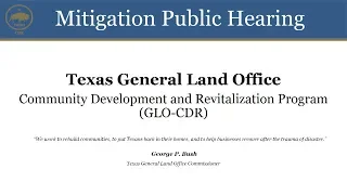 CDBG Mitigation Funding Public Hearing - Corpus Christi October 2, 2019