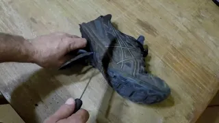 Extracting the gel from a Asics gel shoe