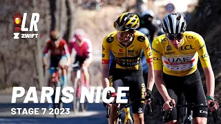 Vingegaard Tests Pogacar Again | Paris-Nice 2023 Stage 7 | Lanterne Rouge x Zwift